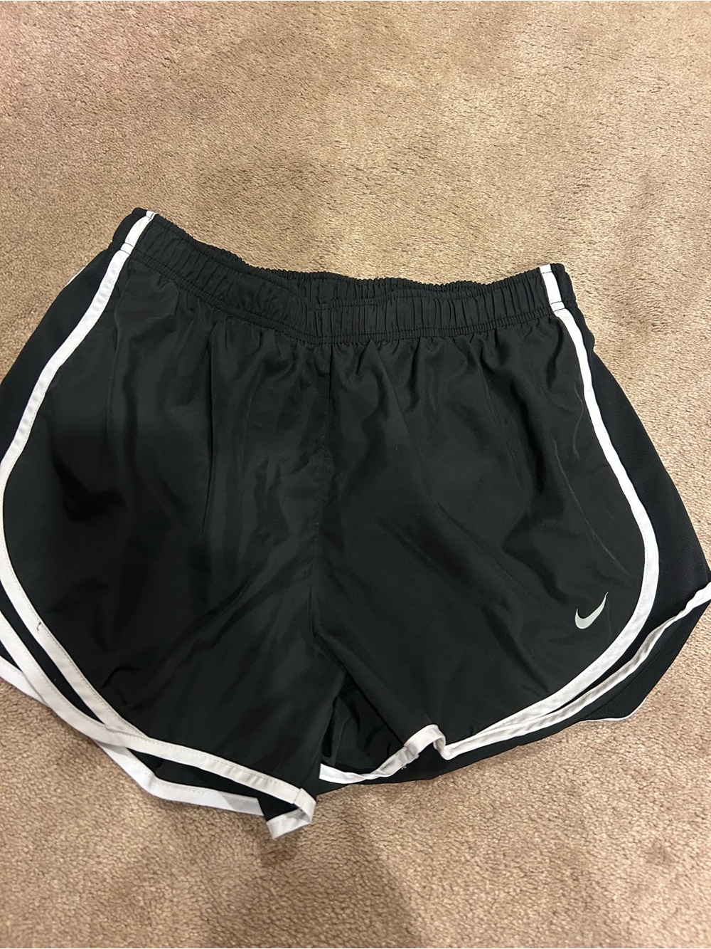 Nike Black Athletic Shorts with White Trim
